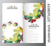 annual business report template ... | Shutterstock .eps vector #1071658019