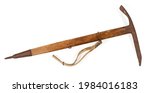 Vintage Ice Axe With Wooden...
