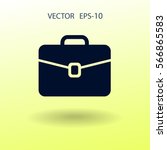 Flat Icon Of Briefcase. Vector...