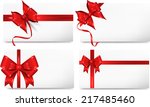 set of beautiful cards with red ... | Shutterstock .eps vector #217485460