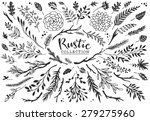 rustic decorative plants and... | Shutterstock .eps vector #279275960