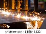 Cnc Lpg Cutting With Sparks...