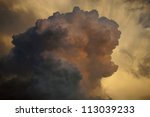 Dramatic Sunset Clouds Isolated