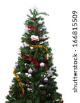 christmas tree with colorful... | Shutterstock . vector #166815509