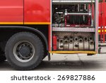 Fire truck with firehose