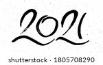 2021 happy new year of the ox.... | Shutterstock .eps vector #1805708290