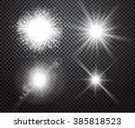 set of glowing light effects... | Shutterstock .eps vector #385818523