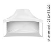 blank white canopy tent with...
