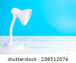 white lamp on white wood desk ... | Shutterstock . vector #238512076
