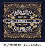 vinatage design for logo  label ... | Shutterstock .eps vector #1173186520