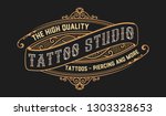 tattoo logo template. old... | Shutterstock .eps vector #1303328653