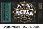 vintage labels for whiskey or... | Shutterstock .eps vector #1572472006