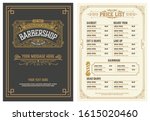 barbershop price list flyer.... | Shutterstock .eps vector #1615020460