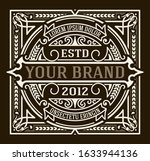 vintage luxury logo template... | Shutterstock .eps vector #1633944136