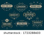vintage logos and badges.... | Shutterstock .eps vector #1723288603