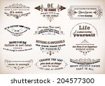 set of quotes posters  vector... | Shutterstock .eps vector #204577300