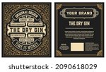 whiskey label with old frames | Shutterstock .eps vector #2090618029