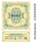 whiskey label with old frames | Shutterstock .eps vector #2104310420