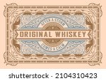 whiskey label with old frames | Shutterstock .eps vector #2104310423