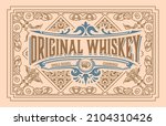 whiskey label with old frames | Shutterstock .eps vector #2104310426