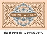 whiskey label with old frames | Shutterstock .eps vector #2104310690