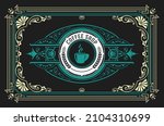 vector  coffee shop label for... | Shutterstock .eps vector #2104310699