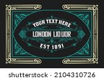 whiskey label with old frames | Shutterstock .eps vector #2104310726
