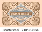 whiskey label with old frames | Shutterstock .eps vector #2104310756