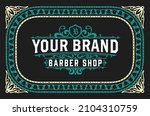 vintage barbershop label in... | Shutterstock .eps vector #2104310759