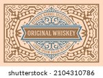 whiskey label with old frames | Shutterstock .eps vector #2104310786