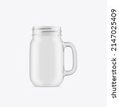 clear glass mug. 3d render | Shutterstock . vector #2147025409
