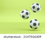 soft pop soccer balls. 3d render | Shutterstock . vector #2147026309