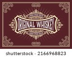 whiskey label with old frames | Shutterstock .eps vector #2166968823