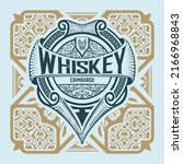 whiskey label with old frames | Shutterstock .eps vector #2166968843