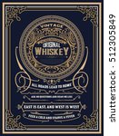 whiskey label with old frames | Shutterstock .eps vector #512305849