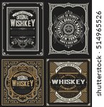 set whiskey labels.  | Shutterstock .eps vector #514965526