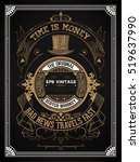 vintage label for whiskey... | Shutterstock .eps vector #519637990