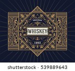 vintage shield for whiskey... | Shutterstock .eps vector #539889643