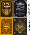 set whiskey labels. vector | Shutterstock .eps vector #601508270
