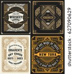 cards set. western style | Shutterstock .eps vector #627090629