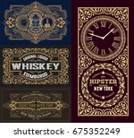 set of old cards | Shutterstock .eps vector #675352249