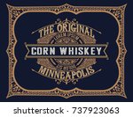 whiskey design for label and... | Shutterstock .eps vector #737923063