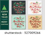 wish you a merry christmas and... | Shutterstock . vector #527009266