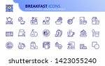 simple set of outline icons... | Shutterstock .eps vector #1423055240