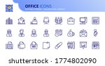 outline icons about office.... | Shutterstock .eps vector #1774802090