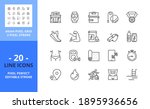 line icons about fitness.... | Shutterstock .eps vector #1895936656