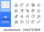 line icons about bakery.... | Shutterstock .eps vector #1942757809