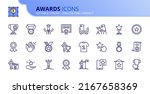 line icons about awards and... | Shutterstock .eps vector #2167658369