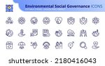 line icons environmental social ...