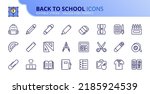 Line Icons About Back To School....